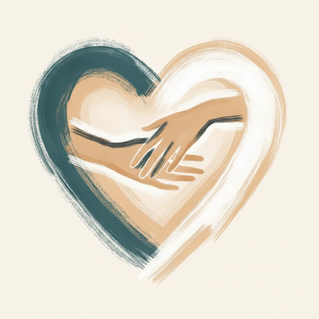 Ilustración abstracta mediterránea de Corazón Exprés