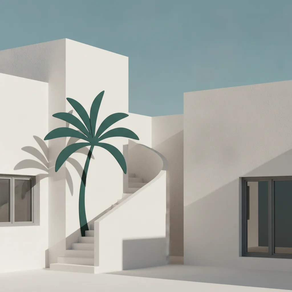 Ilustración abstracta mediterránea de Jorge Sanchís Arquitectos